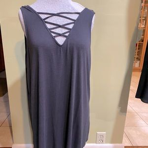 Maurice's tank top, size 1 (14/16 equivalent). Pretty lattice pattern neckline.